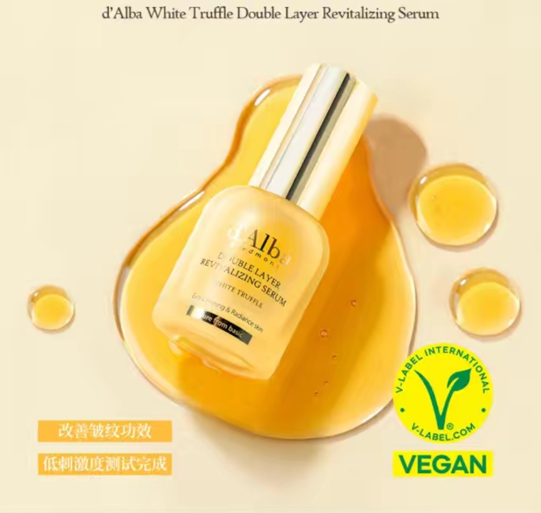 d'Alba White Truffle Double Layer Revitalizing Serum – Firming & Radiance Boosting Face Oil Serum