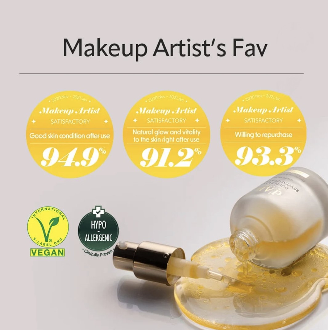 “Makeup artist's favorite d’Alba serum – featured with golden ratio ingredient balance”