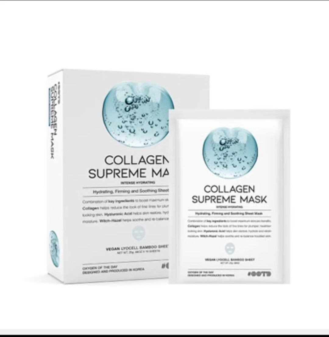Collagen Supreme Sheet Mask – anti-aging face mask with collagen, hyaluronic acid, and witch hazel