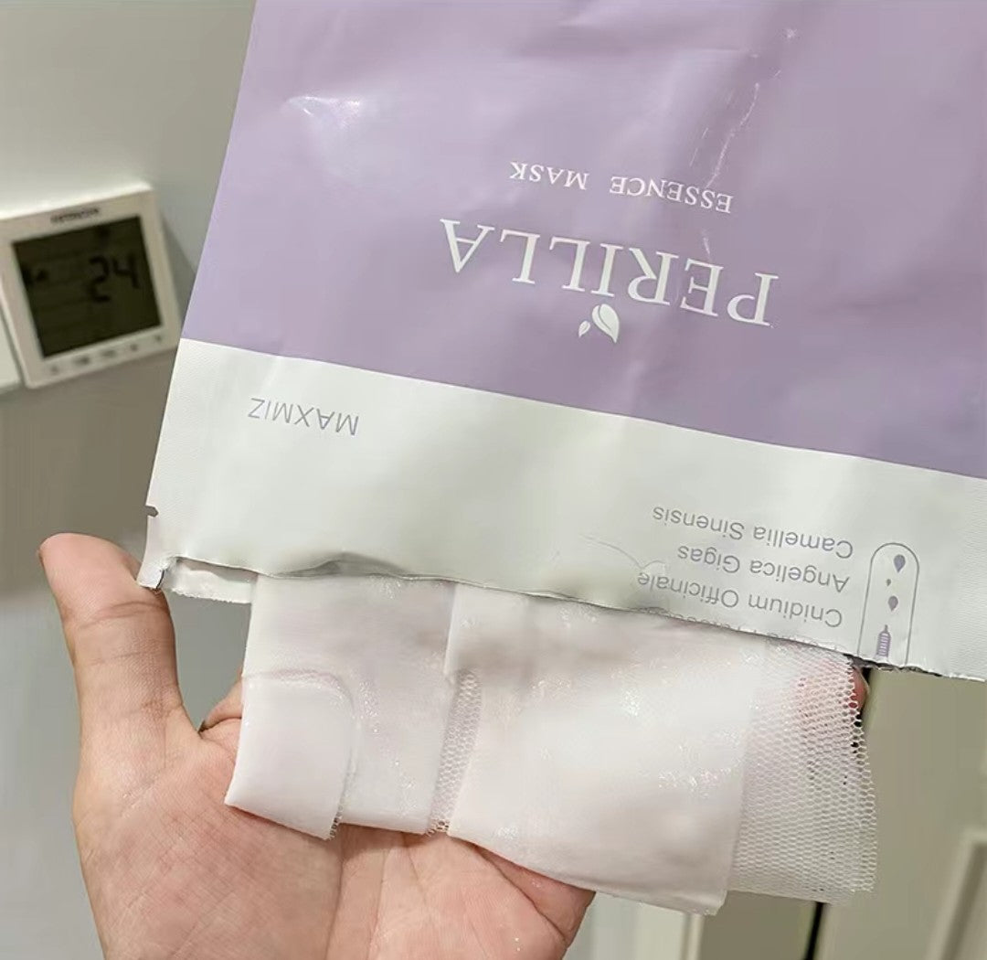 “Application of Dr. Skin Care Soothing Sheet Mask – calming treatment for dry, irritated skin”