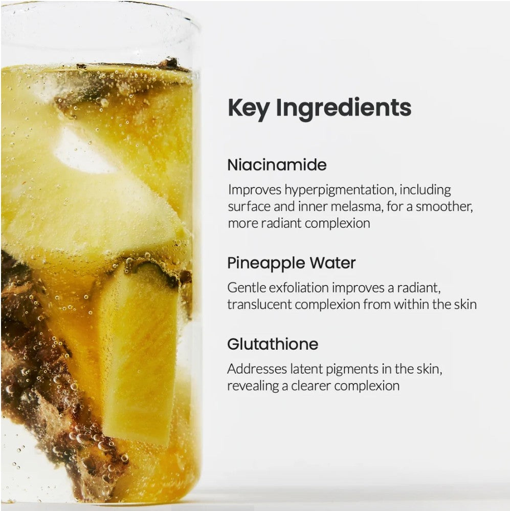 Key ingredients in Biodance Niacinamide Mask – includes 2% Niacinamide and 10% Pineapple Water