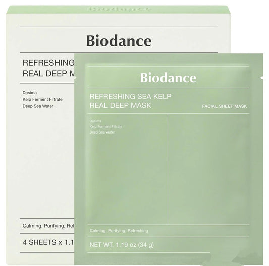 Biodance Sea Kelp Deep Mask – calming and hydrating facial sheet mask with fermented kelp