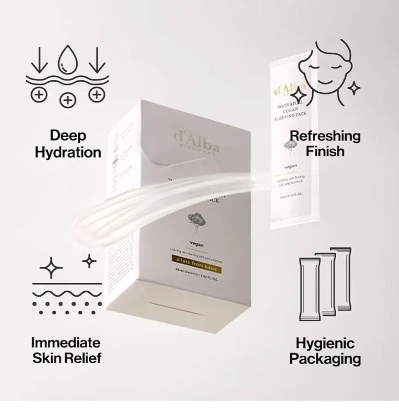 d’Alba White Truffle Waterfull Vegan Sleeping Pack – Hydrating Overnight Mask