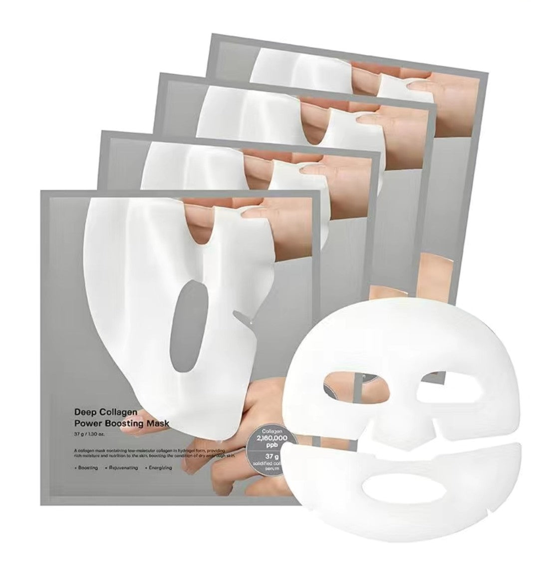 Collagen sheet face masks for hydration and anti-aging