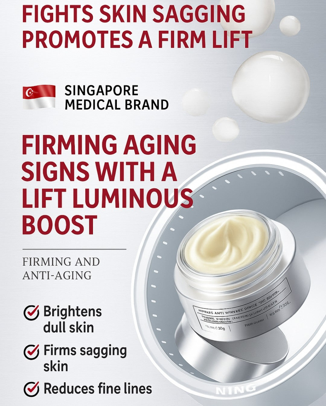 Firming Anti-Aging Cream product details with ingredient list and benefits