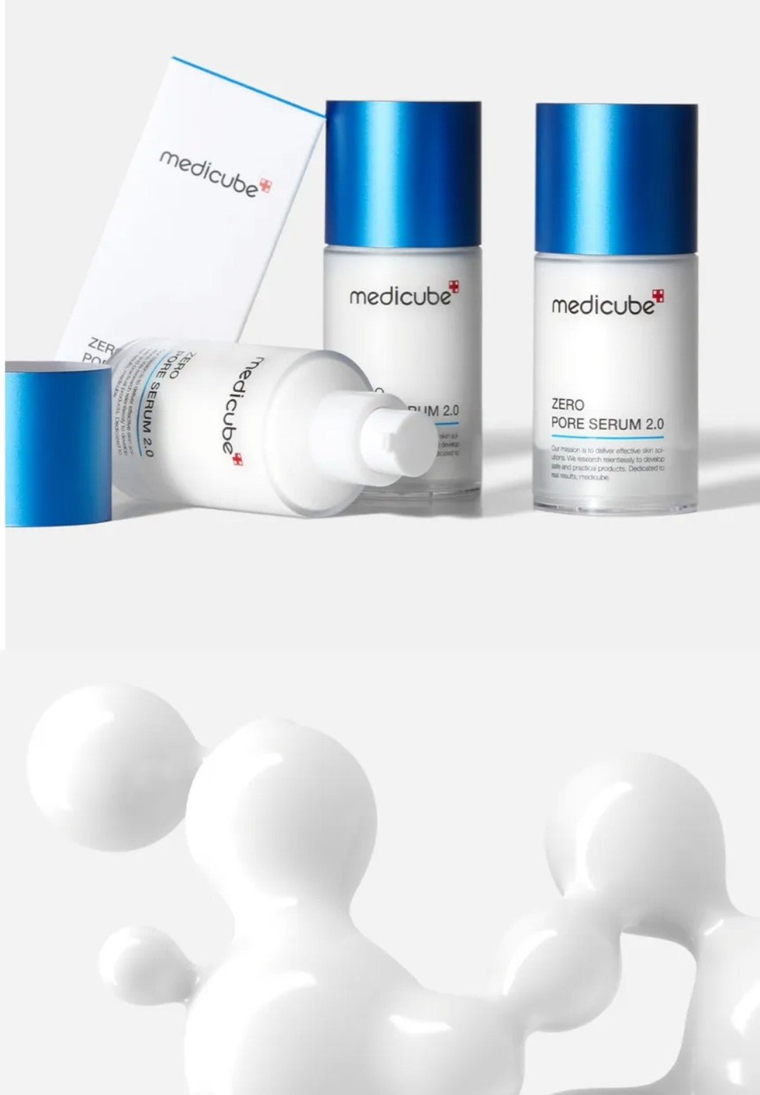 Medicube skincare products on a white background