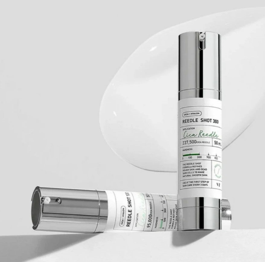 Skincare product with dropper on a white background