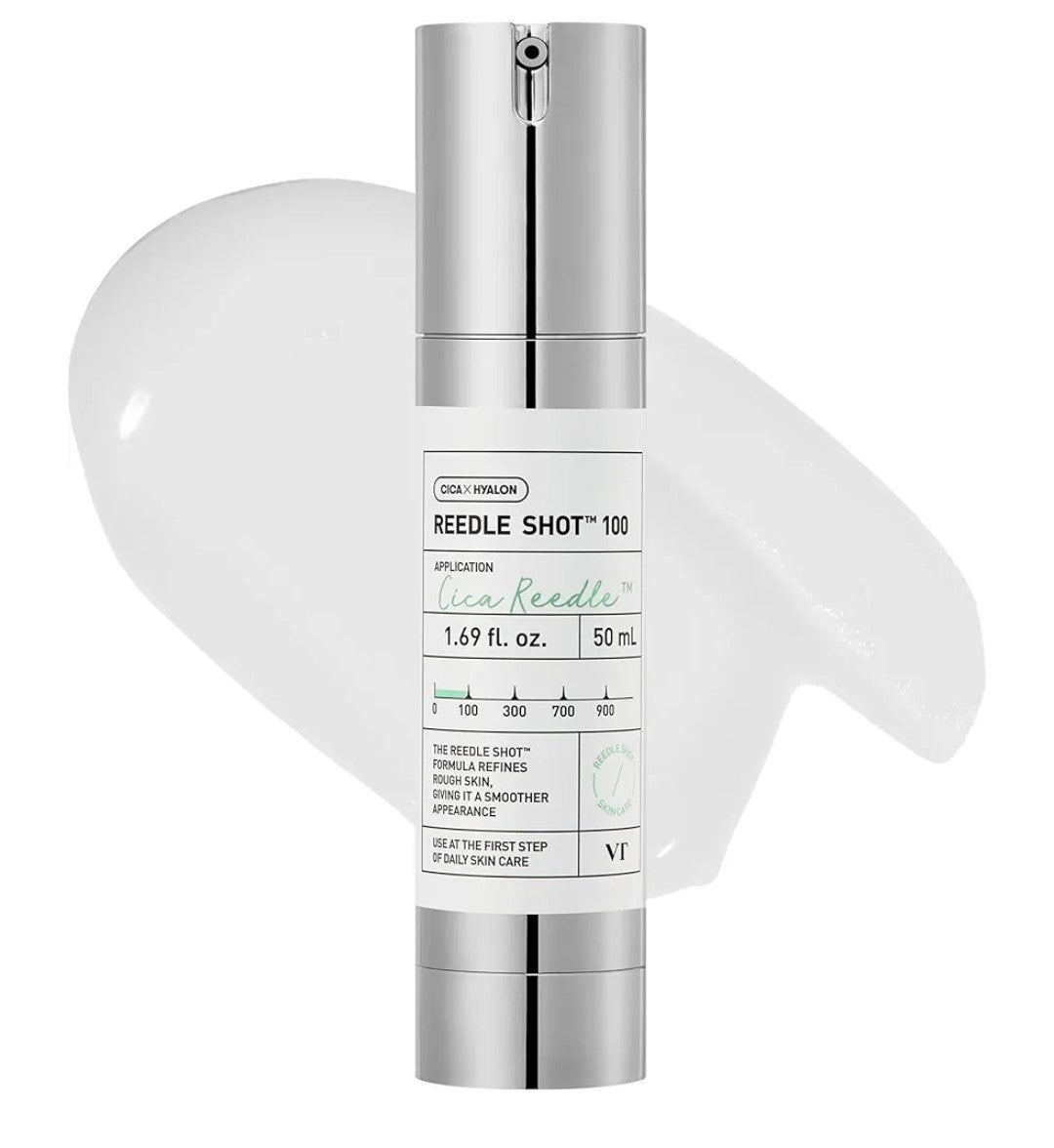 Skincare serum bottle with dropper on a white background