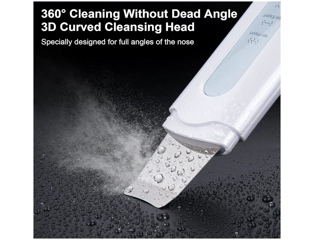 Cleansing tool with 3D curved design on a black background