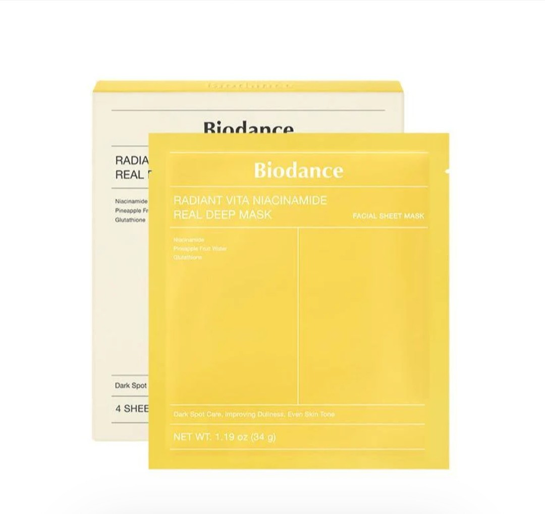 Biodance Radiant Vita Niacinamide Real Deep Mask 4PCs