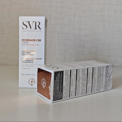 SVR Hydracid C20 Radiance & Anti-Wrinkle Face Cream – 20% Vitamin C | 30ml