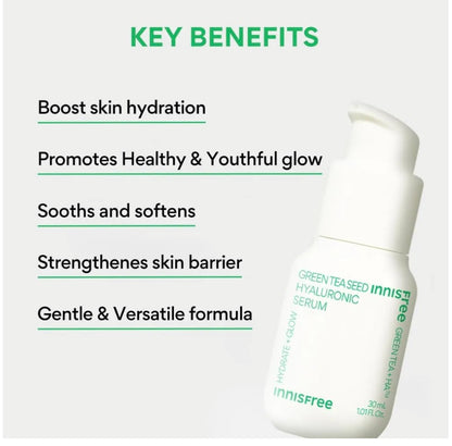 Benefit Innisfree Green Tea Seed Hyaluronic Serum for Daily Skincare
