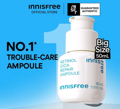Innisfree Retinol Cica Repair Ampoule box and bottle – Korean skincare serum