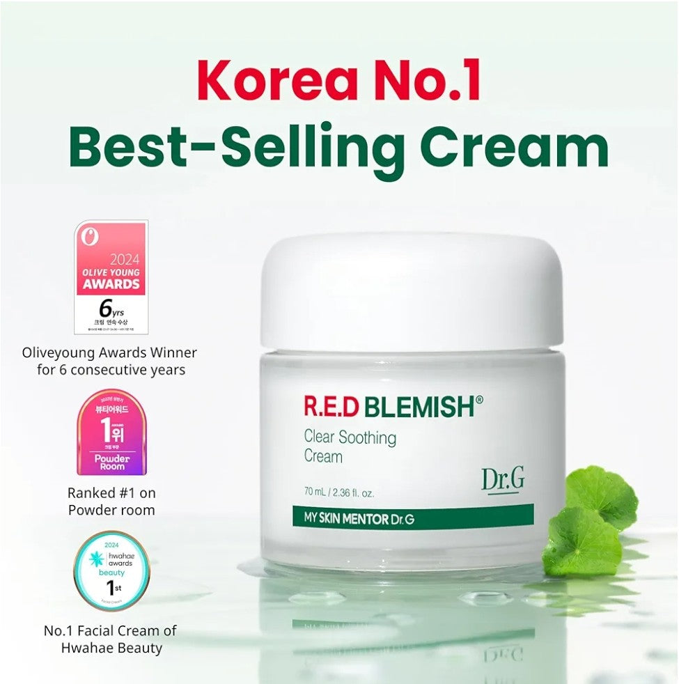 Korean skincare cream with Centella Asiatica – reduces redness and irritation