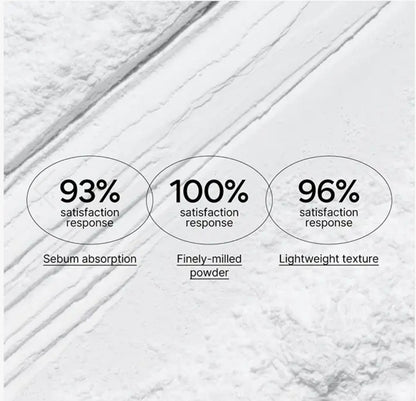 Textured white surface with satisfaction response statistics overlaid.