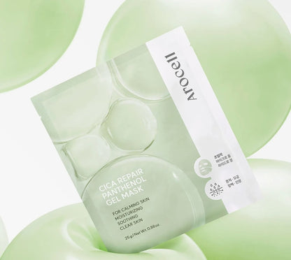 Atocell Cica Repair Panthenol Gel Mask packaging on a light green background