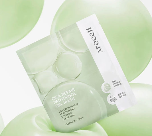 Atocell Cica Repair Panthenol Gel Mask packaging on a light green background