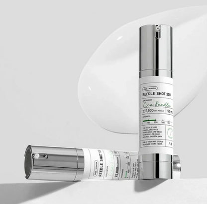 Skincare product with dropper on a white background