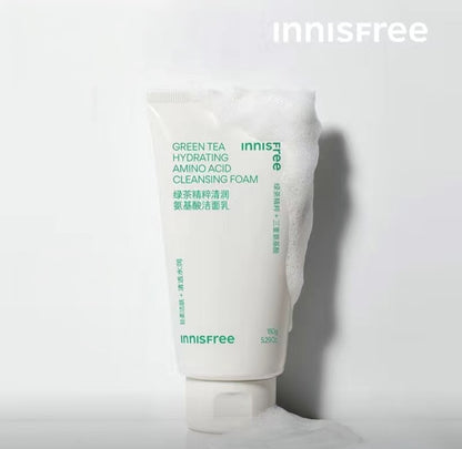 Innisfree vegan green tea amino hydrating cleansing foam face wash
