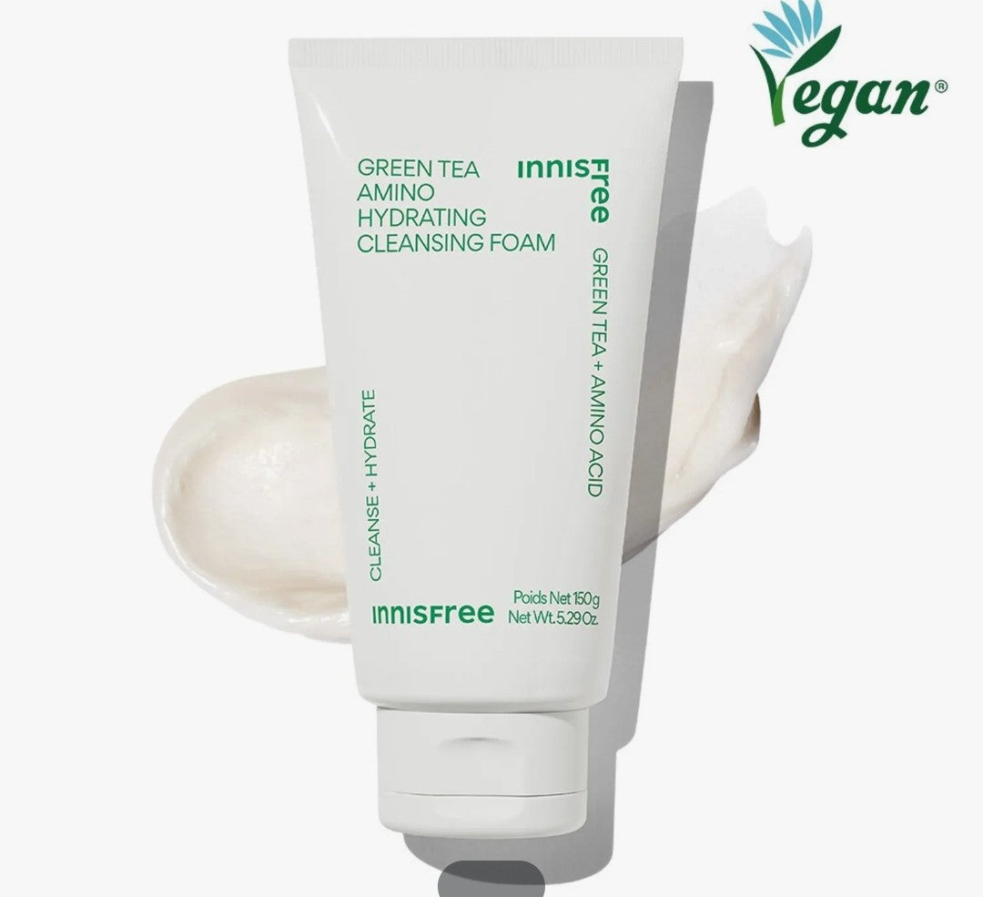 Innisfree Green Tea Amino Hydrating Cleansing Foam 150g tub
