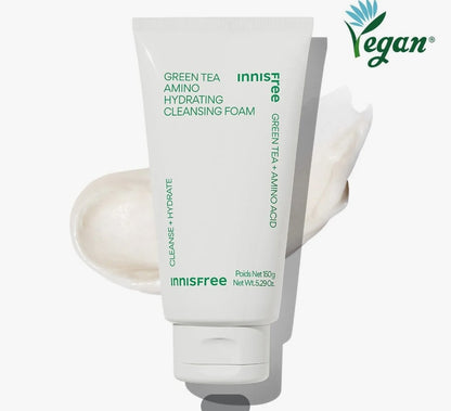 Innisfree Green Tea Amino Hydrating Cleansing Foam 150g tub