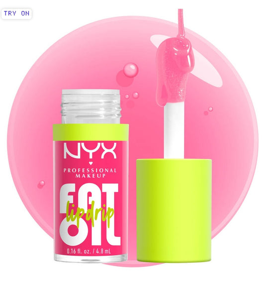 NYX lip product with pink background