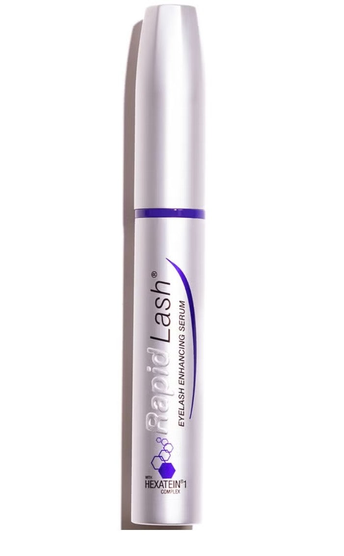 Rapid Lash eyelash enhancing serum bottle on a white background