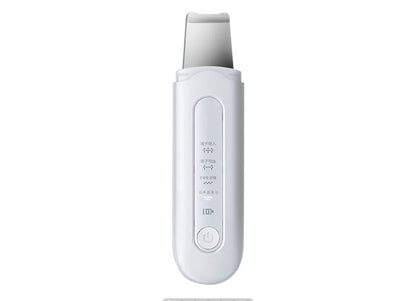 White electronic device with digital display on a white background
