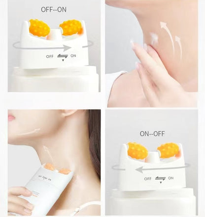 Product packaging with a switch mechanism and application on skin.