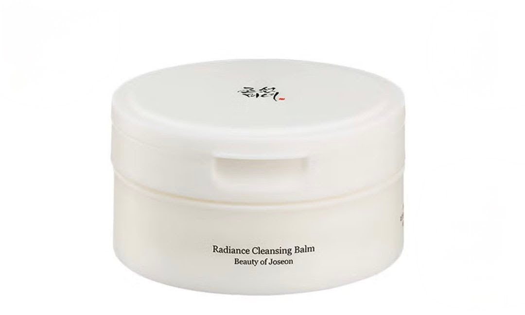 White jar of Radiance Cleansing Balm on a white background