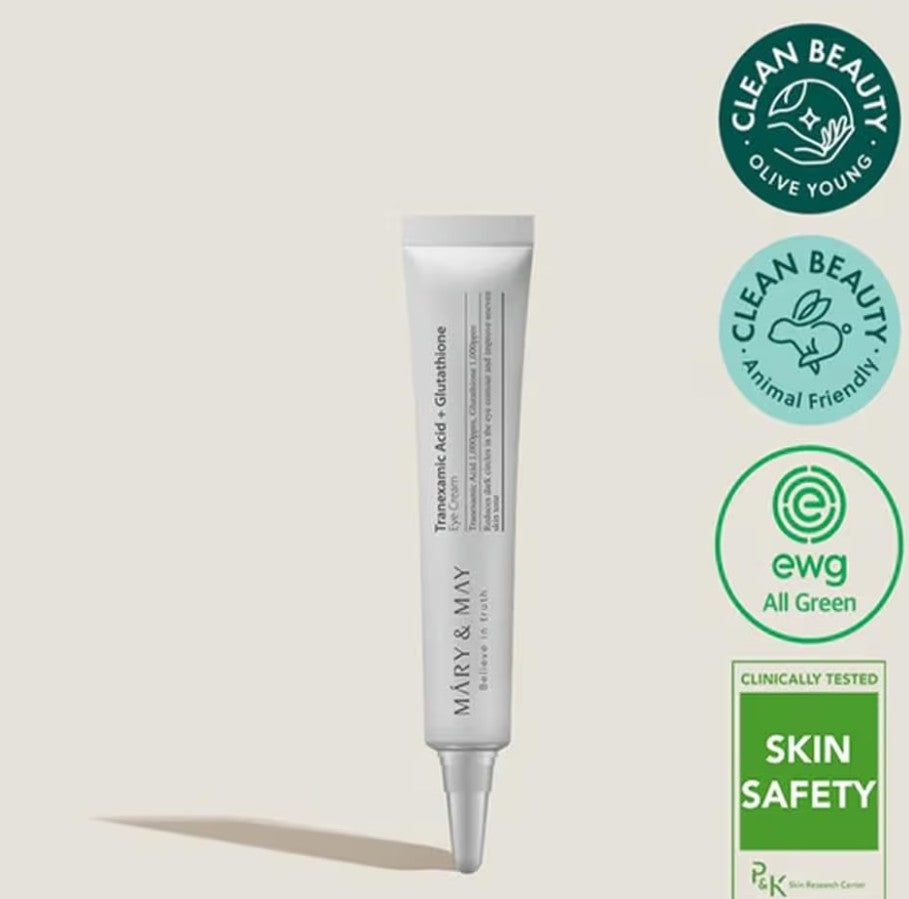 Skincare tube with 'Clean Beauty' and 'ewg All Green' labels on a light background