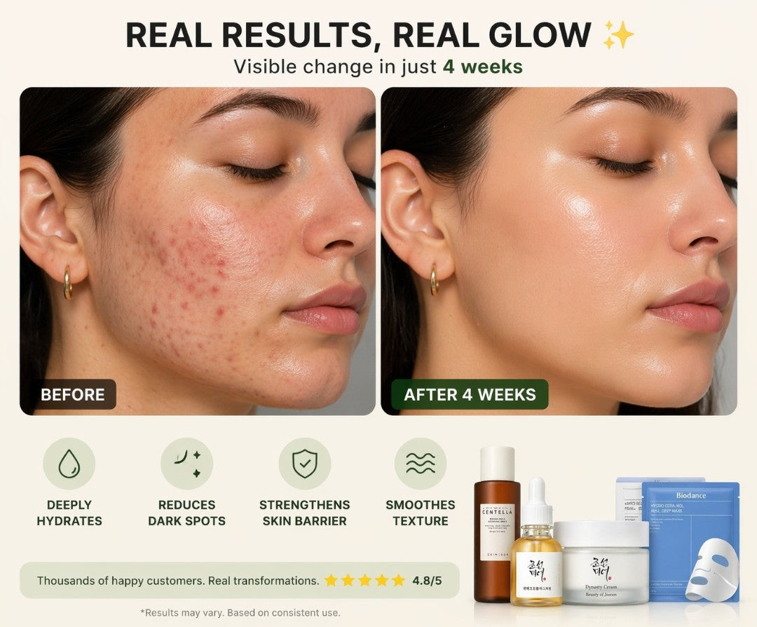 Glass Skin Hydration Routine – Korean Skincare Set(Save £14)